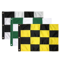 Formation à carreaux de parsett personnalisée mettant des drapeaux verts, drapeaux de cible de golf de drapeau de golf pour le jardin d'arrière-cour extérieur d'intérieur