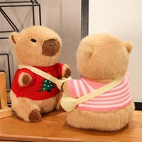 Nouvelle Peluche Capybara 23 cm, Cochon d'Eau en Peluche avec Pull, Jouet pour Enfant, Rembourrage en Coton PP, Matière Douce