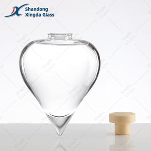 Bouteille en verre personnalisée <span class=keywords><strong>de</strong></span> haute qualité 500 ml pour spiritueux, vodka, whisky, <span class=keywords><strong>rhum</strong></span>, liqueur, avec bouchon en liège, tequila, gin super flint, bouteille en forme <span class=keywords><strong>de</strong></span> cœur - Product Image 4