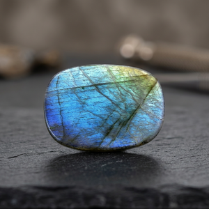 Wholesale 4X6mm Cushion Natural Labradorite High Quality Loose Gemstone IGI Certified Factory Price Black <b>Rainbow</b> Spectrolite - Product Image 3