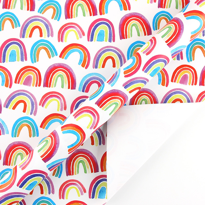 colorful plastic wrapping paper