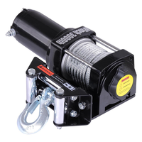 Treuil électrique portable 3000 lb mini 12V/24V 1,0 kW avec réducteur 153:1 pour voiture, bateau, VTT/UTV, moteur d'ancrage et câble anti-rotation