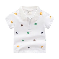 Nouveau T-shirt Polo Décontracté pour Garçons, 100% Coton Doux, Haut d'Été pour Enfants, Motif Dessin Animé, 2-6 Ans, Polo Bébé Enfant