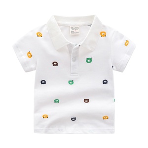 Nuova moda Casual Polo <span class=keywords><strong>t</strong></span>-<span class=keywords><strong>shirt</strong></span> ragazzi 100% cotone morbido Top estivo per bambini Top con motivo a cartoni animati 2-6 anni Baby Polo per bambini - Product Image 3