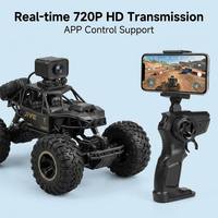 Transmission en temps réel de la vision d'une voiture télécommandée tout-terrain en alliage via la caméra des lunettes VR