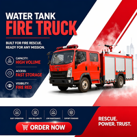 Camion de pompiers Howo personnalisable avec réservoir d'eau de 4 m³, réservoir à mousse en option, fonction d'arrosage, véhicule multi-usages