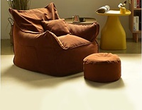Fauteuil Tatami en velours côtelé, sac d'haricots, chaise longue pour chambre à coucher et salon