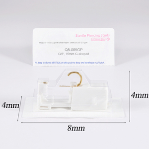 16 cái/hộp dùng một lần tai Hoop piercing thiết bị 24K mạ vàng bướm tai Stud một thời gian sử dụng piercing Súng công cụ bán buôn 20g - Product Image 6