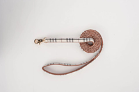 Ensemble collier et laisse pour chien en coton de luxe réglable, bandana, nœud papillon à carreaux d'Halloween, laisse de traction pour chiot
