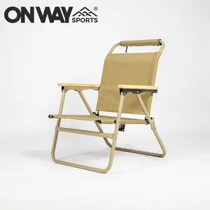 Onwaysports Khaki UK Stysle Chaise de loisirs Chaise de plage pliante pour le camping