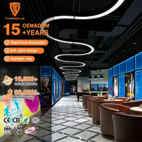 Luminaires linéaires LED suspendus au plafond, connectables, W50*H75mm, avec service de personnalisation, pour bureau, salle de sport, supermarché, décoration