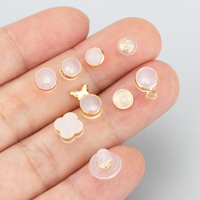 Accessoires de bijouterie MF61, plaqué or rhodié 18 carats, sans nickel, cuivre, caoutchouc, bouchons d'oreille, composants pour la fabrication de boucles d'oreilles, 10 pièces/lot