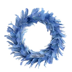 Floral <span class=keywords><strong>Aqua</strong></span> Guirlande Plume Guirlande De Noël pour La Maison Porte Mur Fenêtre Fête De Mariage Halloween Thanksgiving Automne Automne Décor - Product Image 1