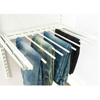 Système de rangement modulaire DIY convertible pour placard, penderie, salle de bain – Organisateur de vêtements pliable, kit d'étagères métalliques détachables