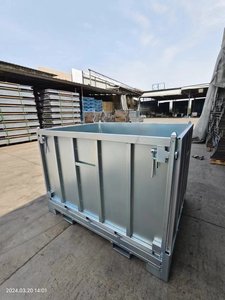 Katlanabilir İstiflenebilir <span class=keywords><strong>Metal</strong></span> Devirme Kutusu ve Saklama Kabı Katlanabilir Sandık İstifleme Rafları ve Depo ve Lojistik için Raflar - Product Image 4