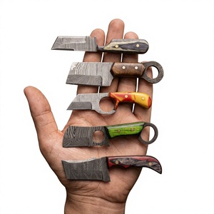 Cuchillo de Supervivencia y Caza de Hoja Fija Mini, Hecho a Mano, de Alta Calidad, con Acero de Damasco Industrial, Punta Caída, Mango de Resina OEM - Product Image 2