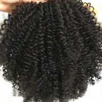 Extension de cheveux afro naturels crépus — jk, cheveux humains bouclés, queue de cheval, avec clip, meilleure vente, pour femmes, 2022
