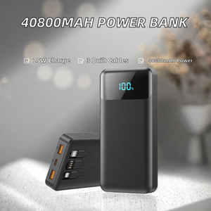 Banco de Energía Portátil de 40800mAh con 3 Cables Integrados, Carga Rápida de 25W, 5 Salidas USB-A/USB-C, Batería de Litio-Polímero para - Product Image 2