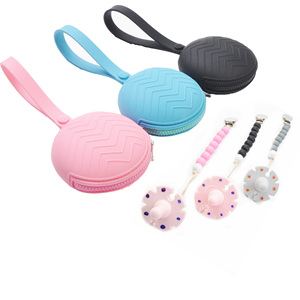 Tùy Chỉnh Silicone Xách Tay Lá Chắn Làm Dịu Chủ Clip Pacifier Bìa Pacifier Lưu Trữ Hộp Núm Vú Bé Núm Vú Trường Hợp