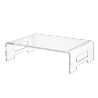 Vente chaude d'usine de source présentoir en acrylique personnalisé présentoir en acrylique transparent de table en forme de U transparent pur