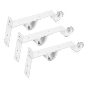 Supports de tringle à <span class=keywords><strong>rideau</strong></span> robustes pour fixation murale au-dessus de la fenêtre, en fer noir - Product Image 5