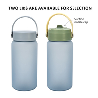 Bouteille d'eau en plastique personnalisable avec logo, 680, 750, 1200 ml, à large ouverture avec poignée, idéale pour la rentrée scolaire, le sport et la gym