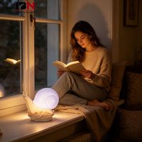 Lampe d'ambiance LED haut de gamme IBN pour chambre à coucher, design créatif en forme d'escargot, prise USB, changement automatique de 24 couleurs, commande tactile, veilleuse