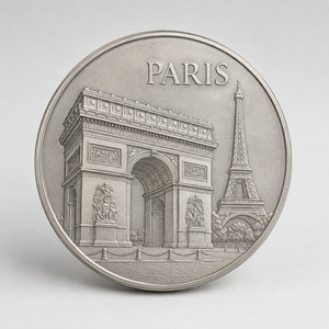 Moneta Commemorativa di <span class=keywords><strong>Parigi</strong></span> Personalizzata all'Ingrosso di Alta Qualità, Souvenir in Metallo 3D con <span class=keywords><strong>Torre</strong></span> Eiffel, Regalo Turistico Francese - Product Image 3