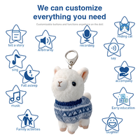 Jouet en peluche mouton en coton doux avec logo personnalisé du fabricant, design Kawaii, créez votre propre porte-clés animal en peluche, rembourrage en coton PP
