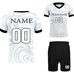 เสื้อฟุตบอลแบบกำหนดเองสำหรับผู้ชาย พิมพ์ชื่อและหมายเลขด้วยความร้อน ผ้าสแปนเด็กซ์/โพลีเอสเตอร์ 140 กรัม ชุดฝึกซ้อมทีม 3 มิติ - Product Image 2