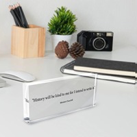 Plaque décorative de bureau personnalisée en acrylique – Citation motivante en lucite – Idée cadeau pour la pleine conscience