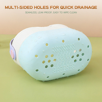 Sac de toilette étanche à séparation sec-humide, en silicone, anti-moisissure, antibactérien, style pochette, à bandoulière ; Sac pliable
