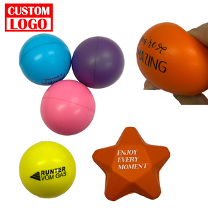 Pelotas Antiestrés de Espuma de PU Impresas Personalizadas, Juguete Suave para Aliviar la Ansiedad, Entrenador de Fuerza de Mano para Eventos Promocionales - Product Image 1