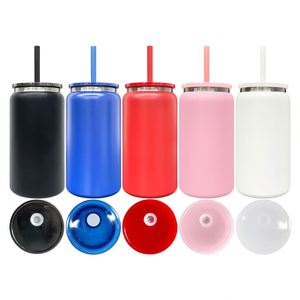 Vaso Térmico de Doble Pared, Mantiene Bebidas Frías y Calientes, 16 oz, Acero Inoxidable, Recubrimiento Negro, con Pajitas de Plástico Transparente - Product Image 1