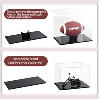 Vitrine de présentation transparente en acrylique écologique, portable, amovible et anti-poussière pour objets de collection et figurines, rangement domestique