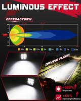 Feux de pare-chocs LED en aluminium de 3 pouces Plug & Play tout-terrain avec puces IP68 étanches, lumière blanche 12V, neufs pour VTT UTV