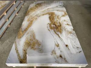 Dalles de marbre imprimées en 3D Comptoir de fond en pierre de luxe <span class=keywords><strong>Dalle</strong></span> de marbre transparente Design moderne Surface polie Forme grande <span class=keywords><strong>dalle</strong></span> - Product Image 5