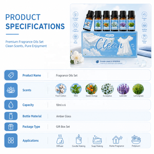 Ensemble d'huiles parfumées de qualité supérieure, 100% naturelles, longue durée, pour diffuseur d'arômes, bougie, fabrication de parfums - Product Image 3