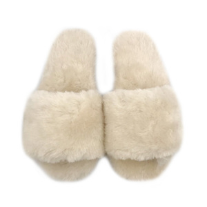 Women's Flat Sandals Memory Foam Fuzzy Open Toe House <strong>Slippers</strong> <strong>Mules</strong> Indoor Outdoor <strong>Ladies</strong> Slip on Fur Slide <strong>Slippers</strong> - Product Image 3