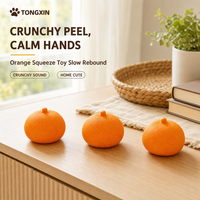 TONGXIN Lot de jouets anti-stress en forme d'orange croustillante, ballons sensoriels en forme de fruit, cadeau de Noël, ensemble en vrac, approvisionnement direct usine