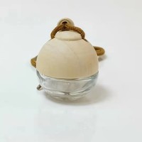 Bouteilles en verre de parfum de voiture de forme ronde de 5ml