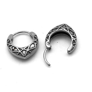 Yunnique Boucles d'oreilles à clipser géométriques en acier inoxydable, design minimaliste, bijoux de mode unisexe - Product Image 2
