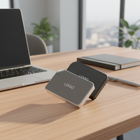 SSD Portabel Tahan Banting 128GB Baru, Casing Paduan Seng + Kulit, Antarmuka USB-C, Kecepatan Baca/Tulis 500MB/s untuk Komersial