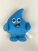 Nouvelle conception CE EN71, adorable poupée en peluche en forme de goutte d'eau bleue, jouet de dessin animé personnalisé