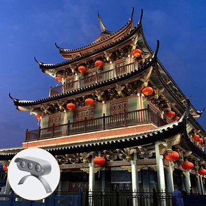 Lampe de toit de temple en forme de croissant, luminaire décoratif ondulé pour pavillon et paysage, idéal pour les toitures de maisons et bâtiments légers. - Product Image 3