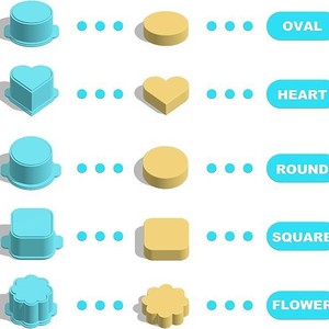 5PS Heart Square Cloud Oval Shapes Cake Pop <b>Mold</b> Set <b>Hand</b> Press Cookie Chocolate Candy <b>Molds</b> For Baking Decoration - Product Image 2