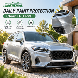 HIGHCOOL - Película Protectora Transparente para Automóviles de 1.52*15m, Envoltura de TPU Transparente para la Preservación de la Pintura del Vehículo y el Cuidado de la Superficie - Product Image 1