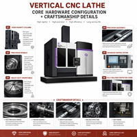 Centre de tournage vertical CNC fermé de qualité supérieure avec mandrin rotatif, buse de refroidissement et garniture en cuivre – Tour CNC vertical