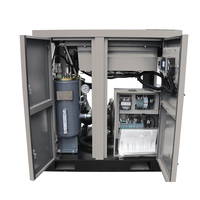 Compresseur d'air à vis lubrifié électrique 220V, 2 étages, conception silencieuse, réservoir de 60/80 gallons, 185 CFM, 965 KPa, 500-4500 PSI, refroidissement par air