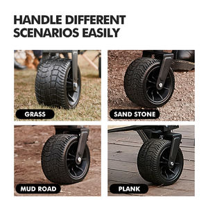 किंगगियर आउटडोर समुद्र तट उद्यान भारी शुल्क उपयोगिता वैगन कार्ट 230l बड़ी क्षमता शिविर ट्रॉली ढहने वाली खोदी - Product Image 3